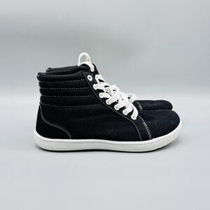 WHITIN Shoes Women 5.5 Black High Top Canvas Minimalist Athletic Trainer Sneaker